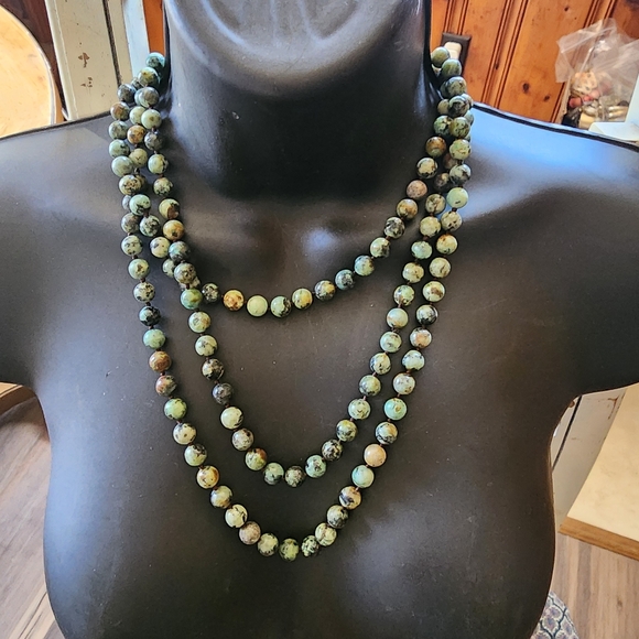 Bundle lot of 5 hard stone long necklaces Can Layer gemstone crystal Jewelry - Picture 7 of 12